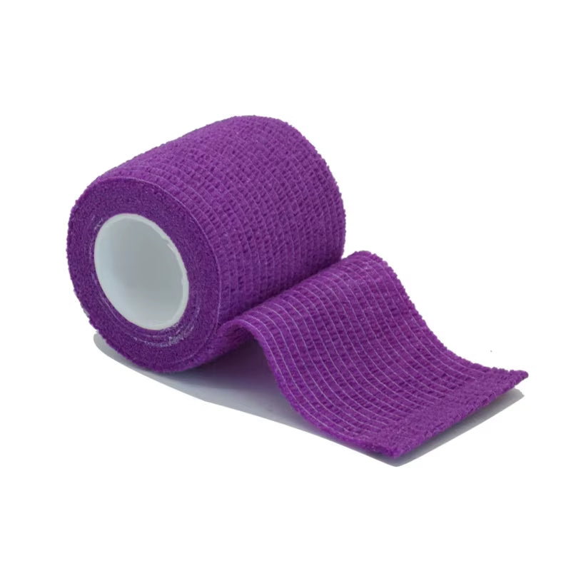6/12Pcs Purple Athletic Wrap Tape Self Adhesive Elastic Bandage Elastoplast Protector Knee Finger Ankle Palm Shoulder