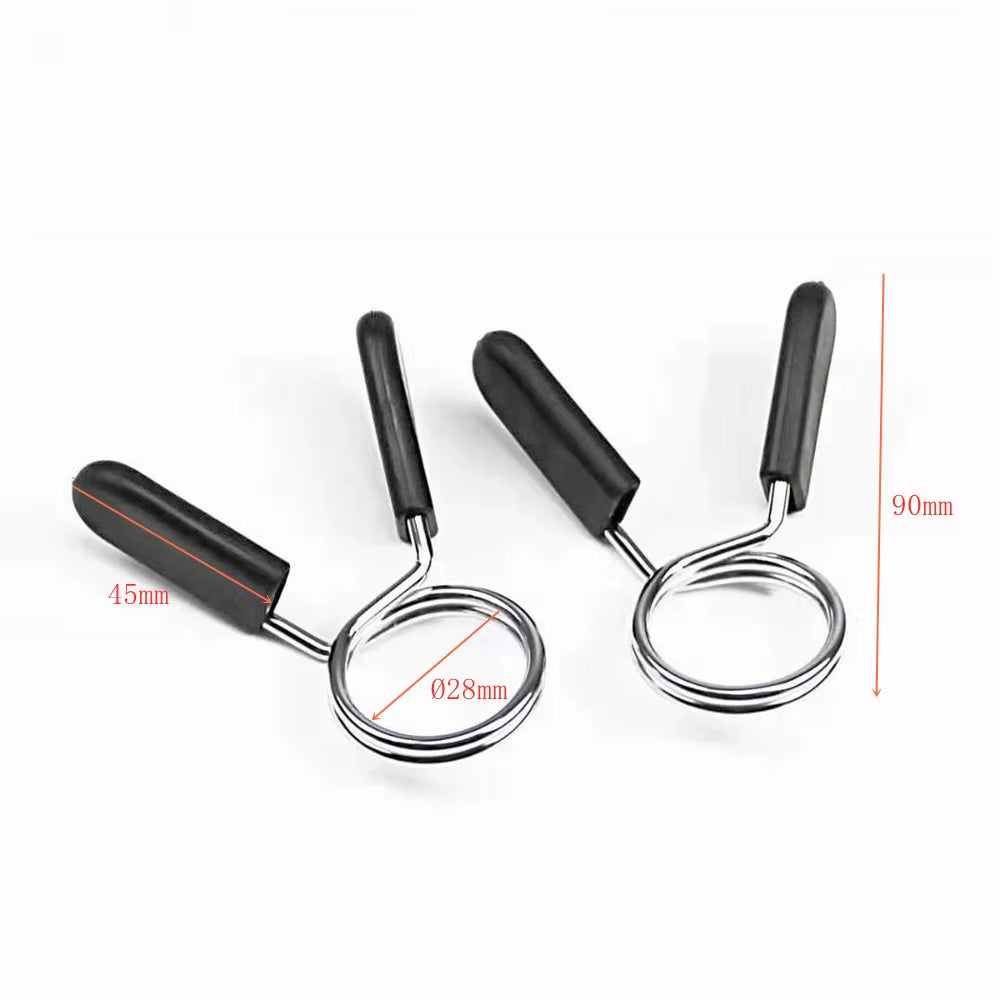 2Pcs/Lot 25/28/30Mm Barbell Clamp Spring Collar Clip Gym Dumbbell Lock Standard Weight Lifting Kit Fitness Body Building Workout