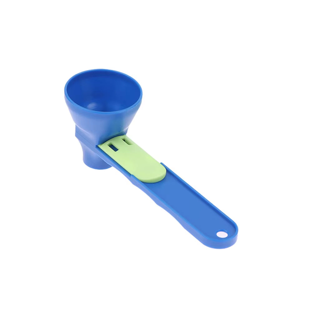 Flling Coffee Scoop Funnel Plastic Reusable Sliding Scoop Funnel 2 in 1 Sliding Design Protein Powder Scoop Kitchen Gadgets