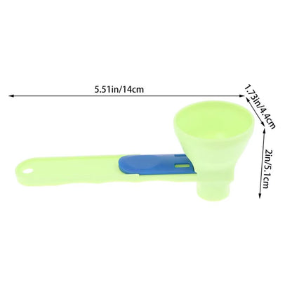 Flling Coffee Scoop Funnel Plastic Reusable Sliding Scoop Funnel 2 in 1 Sliding Design Protein Powder Scoop Kitchen Gadgets