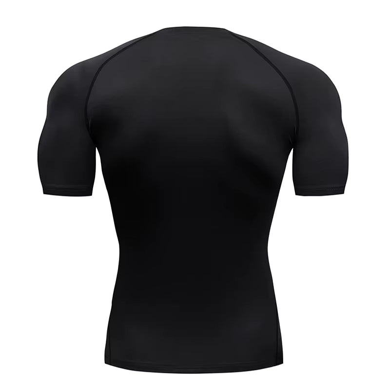 Men Running Compression T-Shirt Short Sleeve Sport Tees Gym Fitness Sweatshirt Male Jogging Tracksuit Homme Athletic Shirt Tops