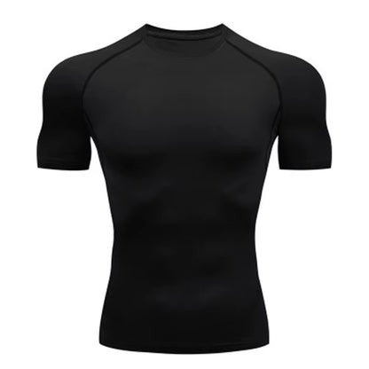 Men Running Compression T-Shirt Short Sleeve Sport Tees Gym Fitness Sweatshirt Male Jogging Tracksuit Homme Athletic Shirt Tops