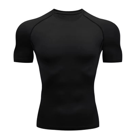 Men Running Compression T-Shirt Short Sleeve Sport Tees Gym Fitness Sweatshirt Male Jogging Tracksuit Homme Athletic Shirt Tops