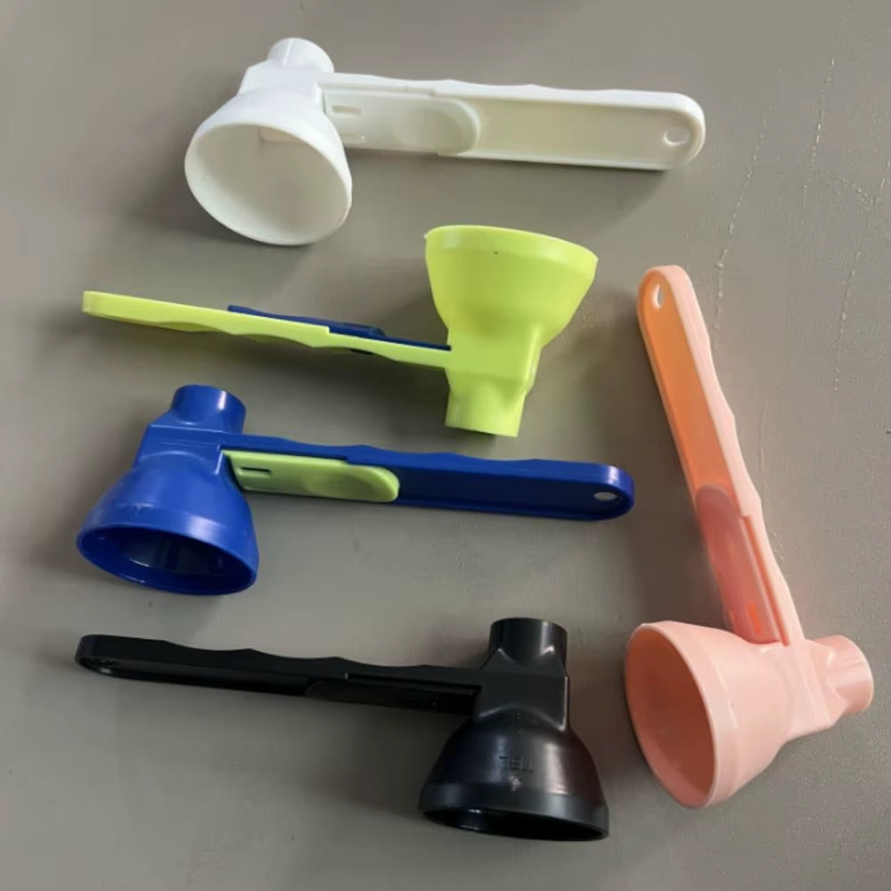 Flling Coffee Scoop Funnel Plastic Reusable Sliding Scoop Funnel 2 in 1 Sliding Design Protein Powder Scoop Kitchen Gadgets