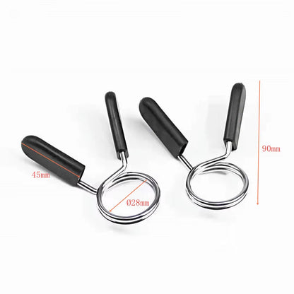 2Pcs/Lot 25/28/30Mm Barbell Clamp Spring Collar Clip Gym Dumbbell Lock Standard Weight Lifting Kit Fitness Body Building Workout