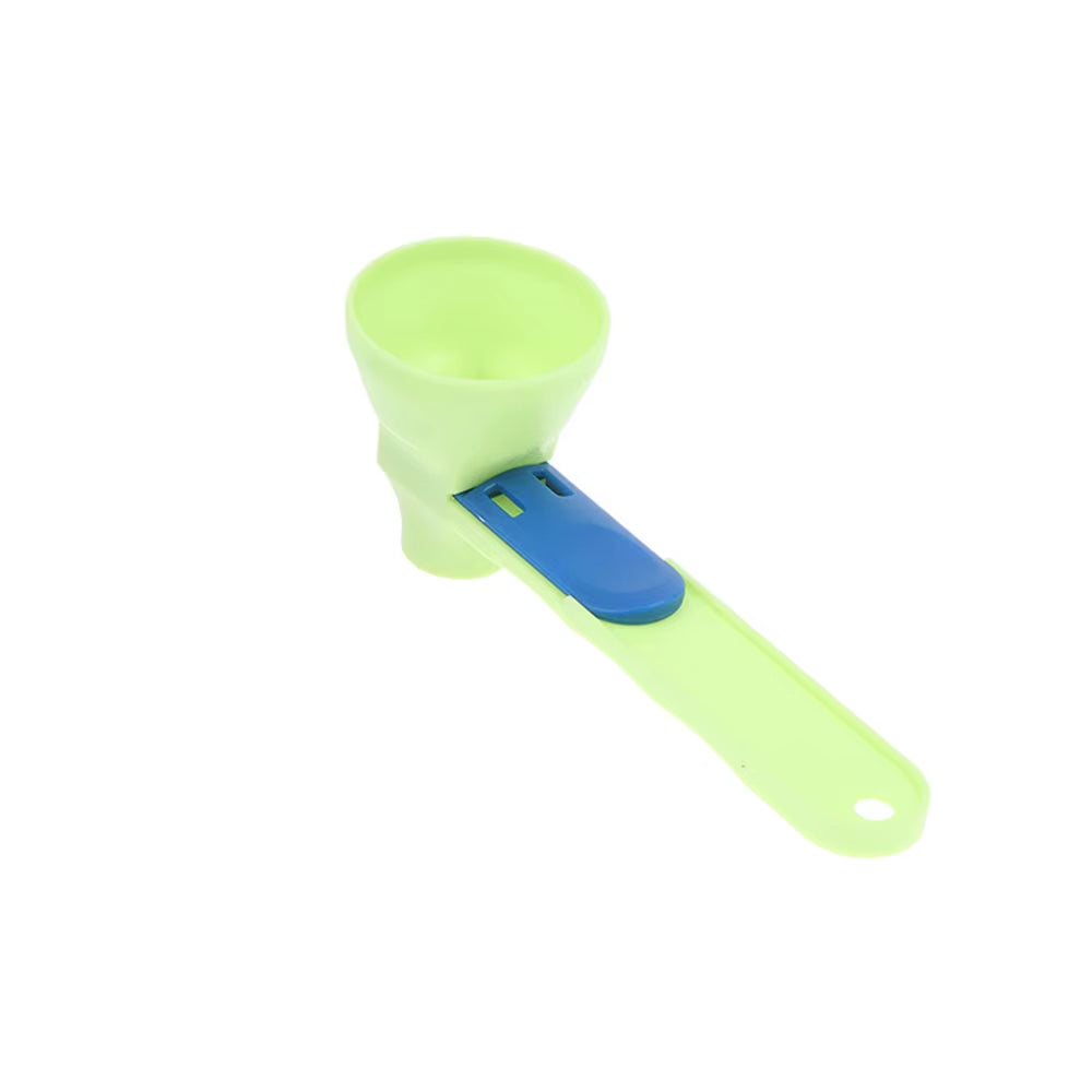 Flling Coffee Scoop Funnel Plastic Reusable Sliding Scoop Funnel 2 in 1 Sliding Design Protein Powder Scoop Kitchen Gadgets