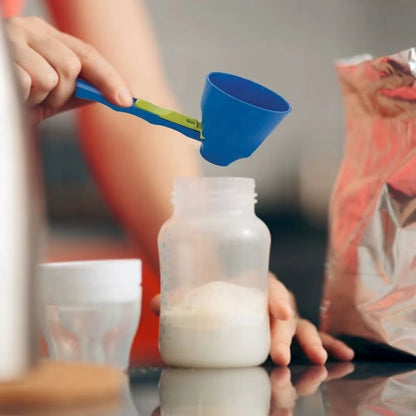 Flling Coffee Scoop Funnel Plastic Reusable Sliding Scoop Funnel 2 in 1 Sliding Design Protein Powder Scoop Kitchen Gadgets