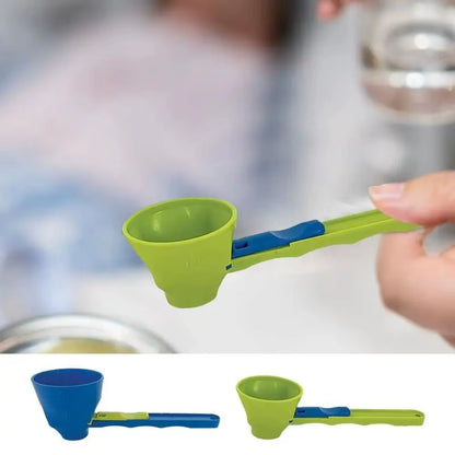 Flling Coffee Scoop Funnel Plastic Reusable Sliding Scoop Funnel 2 in 1 Sliding Design Protein Powder Scoop Kitchen Gadgets