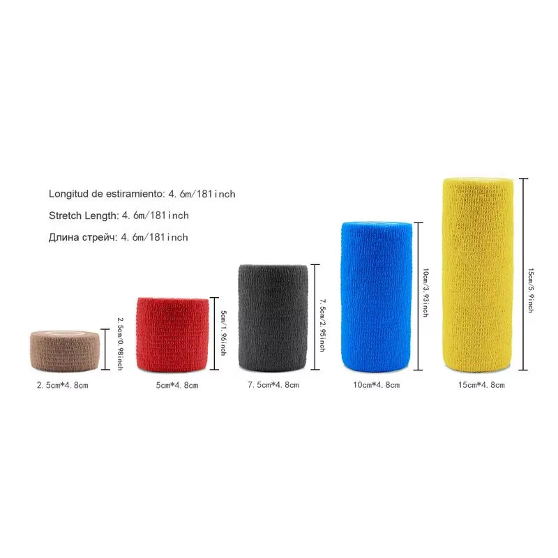 6/12Pcs Purple Athletic Wrap Tape Self Adhesive Elastic Bandage Elastoplast Protector Knee Finger Ankle Palm Shoulder